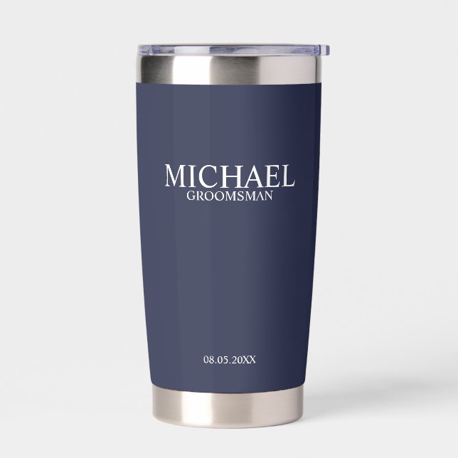 Klassischer Personalisierter Trauzeuge Thermobecher (Links)