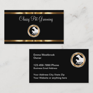 Klassischer Pet Grooming Service Visitenkarte
