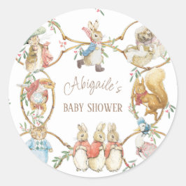 Klassischer Peter der Kanbit Winter Baby Dusche Runder Aufkleber