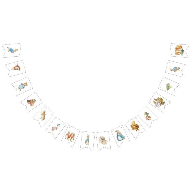 Klassischer Peter der Rabbit Baby Shower Bunting F Wimpelkette (Alle)
