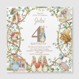 Klassischer Peter des Kaninchens Geburtstag Magneteinladung