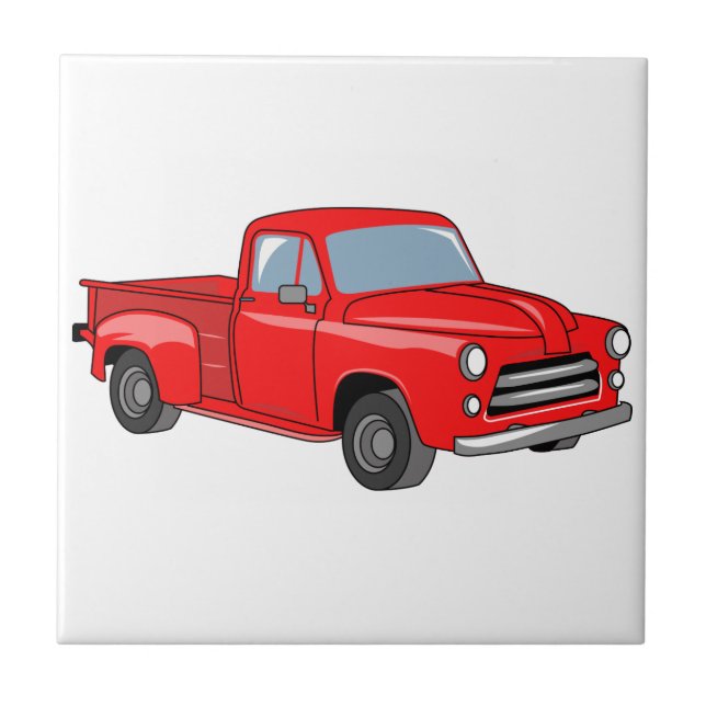Klassischer Pick-up-Truck Fliese (Vorderseite)