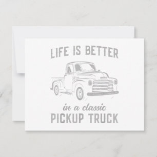 Klassischer Pickup-Truck-Typ Vintage Dankeskarte