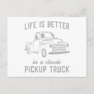 Klassischer Pickup-Truck-Typ Vintage Feiertagspostkarte