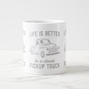 Klassischer Pickup-Truck-Typ Vintage Jumbo-Tasse