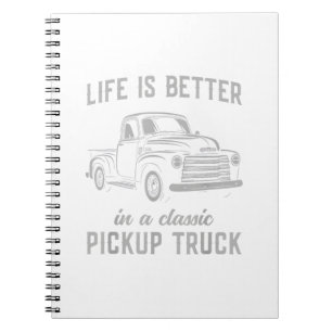 Klassischer Pickup-Truck-Typ Vintage Notizblock