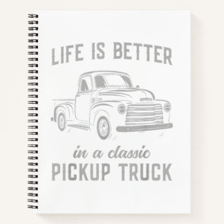 Klassischer Pickup-Truck-Typ Vintage Notizbuch