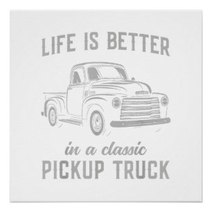 Klassischer Pickup-Truck-Typ Vintage Poster