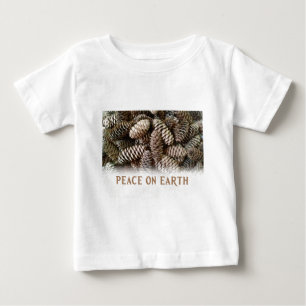 Klassischer Pine Cone Weltfrieden Baby T-shirt