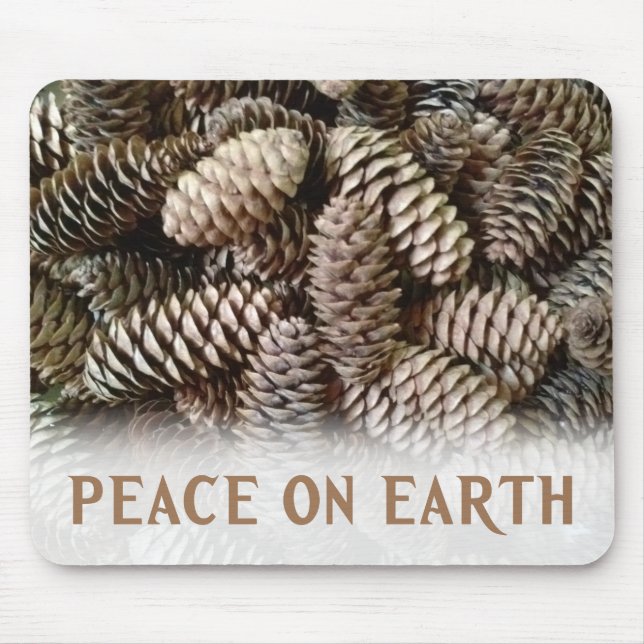 Klassischer Pine Cone Weltfrieden Mousepad (Vorne)