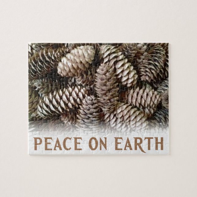 Klassischer Pine Cone Weltfrieden Puzzle (Horizontal)