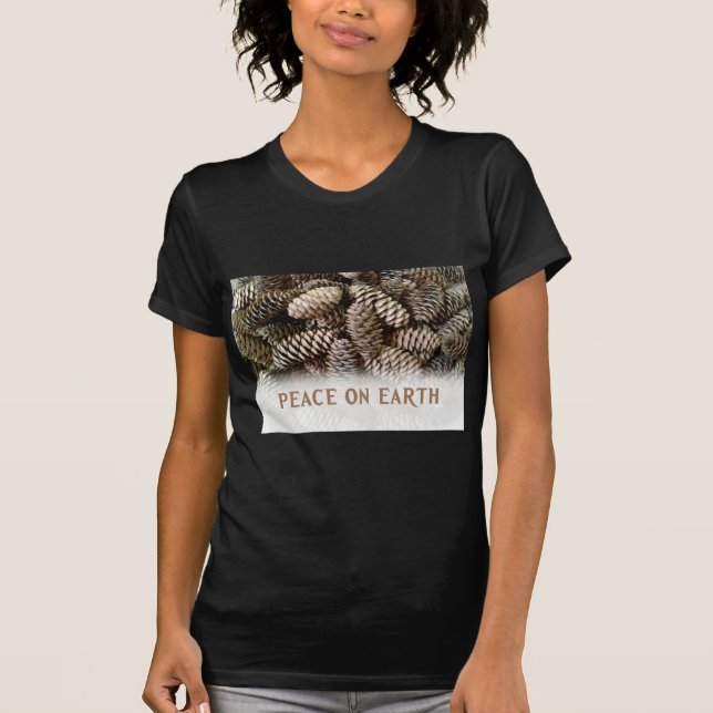 Klassischer Pine Cone Weltfrieden T-Shirt (Vorderseite)