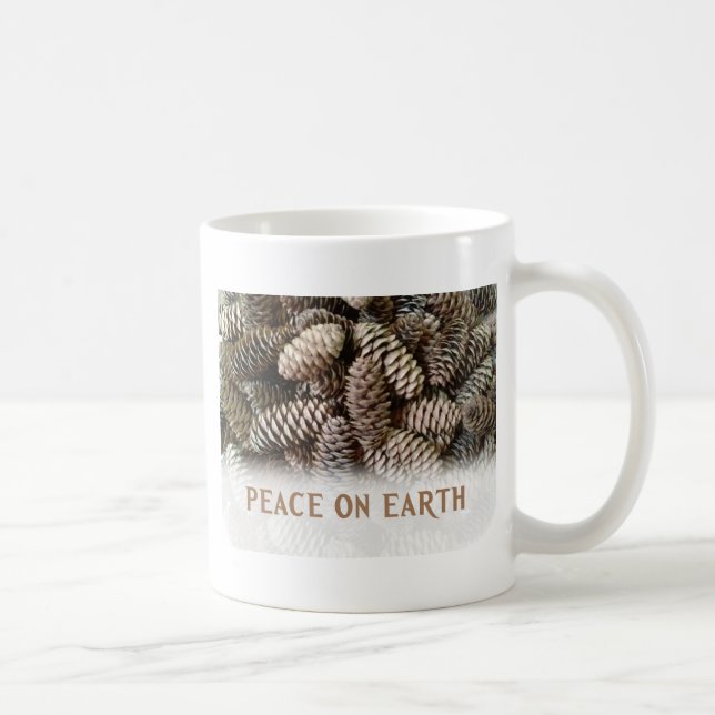 Klassischer Pine Cone Weltfrieden Tasse (Rechts)