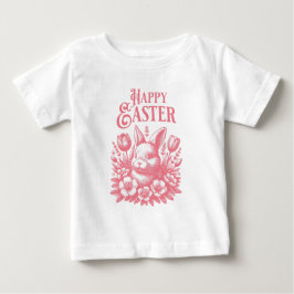 Klassischer Pink Happy Ostersonne Baby T-shirt