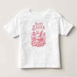 Klassischer Pink Happy Ostersonne Kleinkind T-shirt