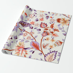 Klassischer Pisley und feine Spitzen-Muster, Perse Geschenkpapier