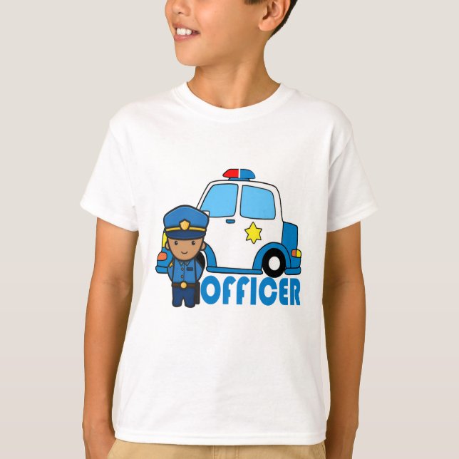 Klassischer Polizeiwagen mit Siren für Kinder T-Shirt (Vorderseite)