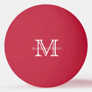 Klassischer Pong-Ball für Monogramm und Namen Tischtennisball