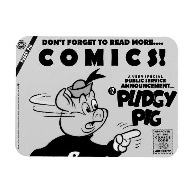 Klassischer PUDGY PIG (P.S.A.) Magnet  (Horizontal)