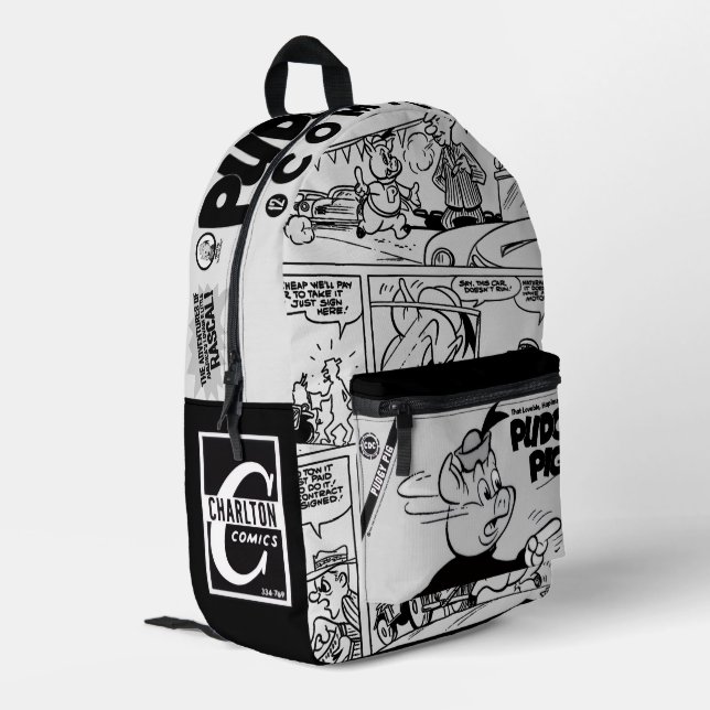 Klassischer PUDGY PIG Rucksack (Rückseitige Ecke links)