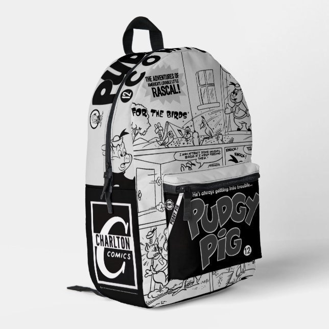 Klassischer PUDGY PIG Rucksack (Rückseitige Ecke links)