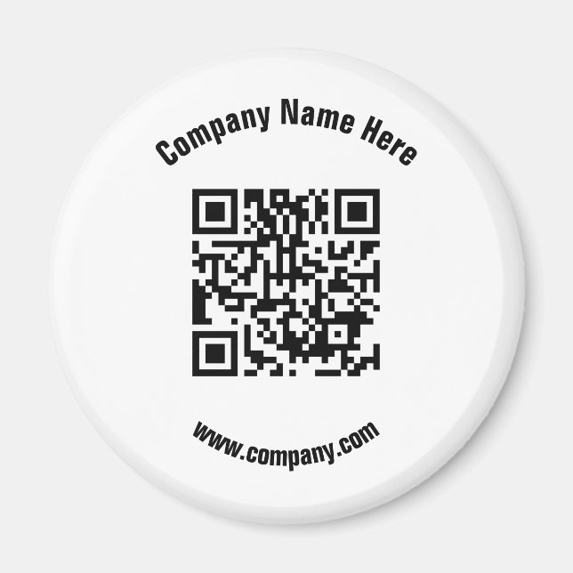 Klassischer QR-Code für "White Promotion Business  Magnet (Vorne)