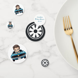Klassischer Race Car Baby Boy Cruisin' in Dusche Konfetti