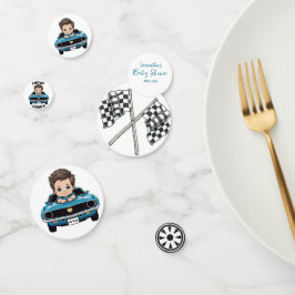 Klassischer Race Car Baby Boy Cruisin' in Dusche Konfetti