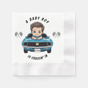 Klassischer Race Car Baby Boy Cruisin' in Dusche Serviette