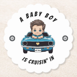 Klassischer Race Car Baby Boy Cruisin' in Dusche Untersetzer