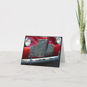 Klassischer Red Car Notecard Karte