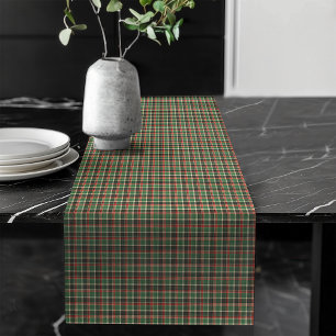 Klassischer Red Green Tartan Weihnachtstisch-Runne Großer Tischläufer