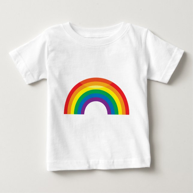 Klassischer Regenbogen Baby T-shirt (Vorderseite)