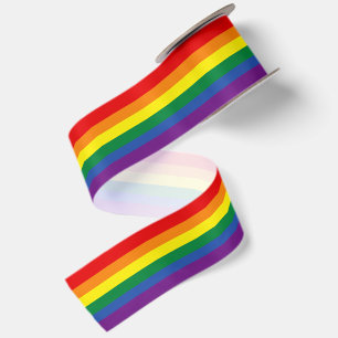 Klassischer Regenbogenstreifen Satinband