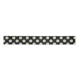 Klassischer Retro Black Polka Dot Satinband