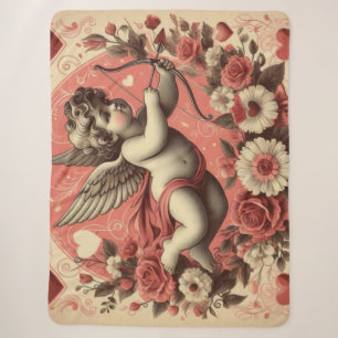 Klassischer/Retro-Cupid zum Valentinstag Sherpadecke