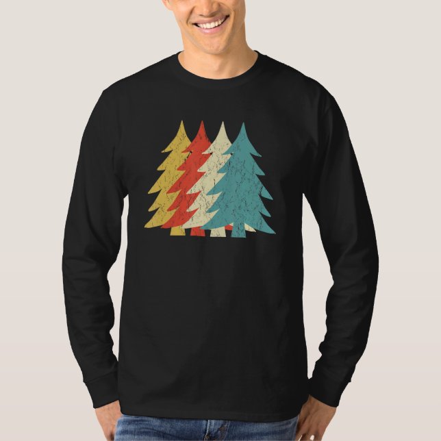 Klassischer Retro Pine Tree - Weihnachtsbaum T-Shirt (Vorderseite)