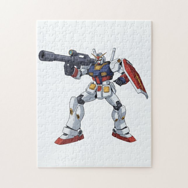 Klassischer Retro-RX-78-2 Gundam-Mecha-Anime-Illus Puzzle (Vertikal)