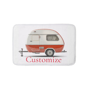 Klassischer Retro Teardrop Camper Thunder_Cove Badematte