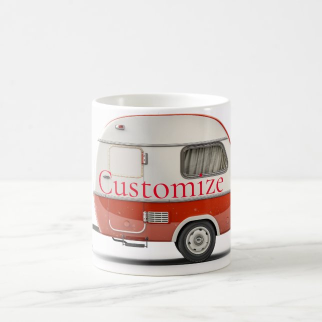 Klassischer Retro Teardrop Camper Thunder_Cove Kaffeetasse (Mittel)