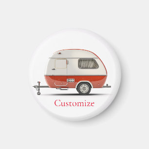 Klassischer Retro Teardrop Camper Thunder_Cove Magnet