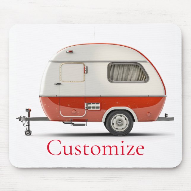 Klassischer Retro Teardrop Camper Thunder_Cove Mousepad (Vorne)