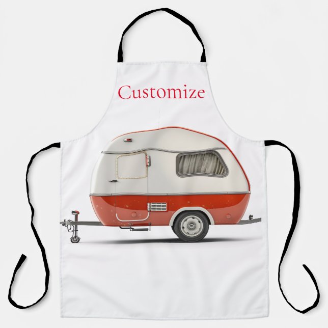 Klassischer Retro Teardrop Camper Thunder_Cove Schürze (Vorderseite)