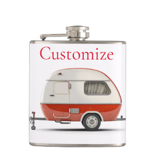 Klassischer Retro-Tränen-Tropfen-Camper Thunder_Co Flachmann