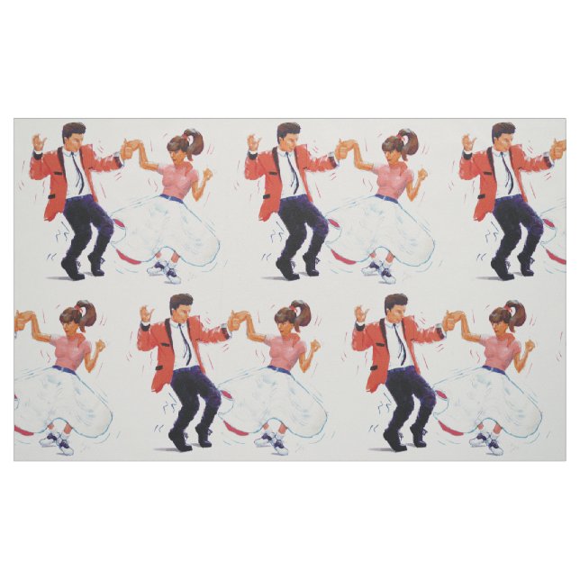 klassischer Rock-and-Rolltanzen-Pudelrock Stoff (Fat Quarter (45,7 x 55,9 cm))