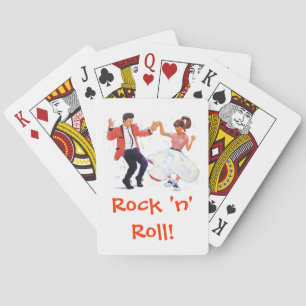 Klassischer Rock & Roll Teddy Boy Poodle Rock Röck Spielkarten