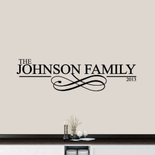 Klassischer Rollen-Familienname X-Large Wall Decal