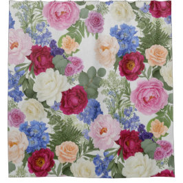Klassischer romantischer Blumen-Teppich Duschvorhang
