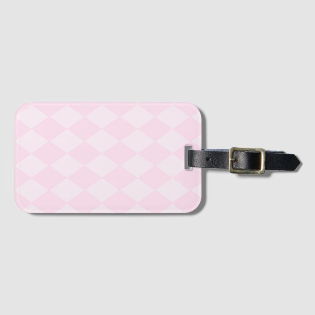 Klassischer rosa Argyle-Designer-Gepäckanhänger  Gepäckanhänger (Vorderseite (Horizontal))