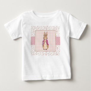 Klassischer rosa Kaninchen-Mantel Baby T-shirt